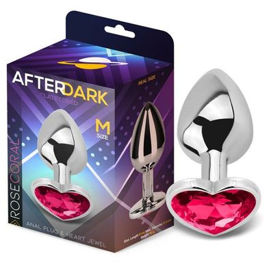 Herzförmiger Butt Plug Rose Koralle Größe M