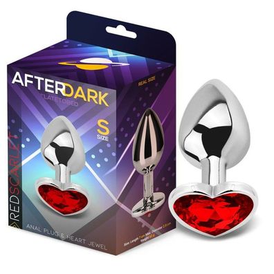 Herzförmiger Butt Plug Rot Scharlachrot Größe S