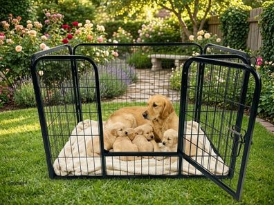 Welpenauslauf Welpenlaufstall Freigehege Tierlaufstall Hunde Laufstall Welpen PU