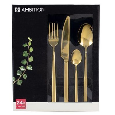 Ambition Besteckset für 6 Personen Como Gold 24-teilig
