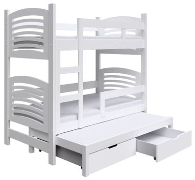 Selsey Cami - Etagenbett für 3 Personen, weiß, 75x180 cm