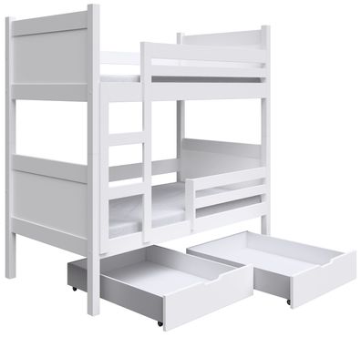 Selsey Frello - Etagenbett mit Matratzen, weiß, 80x180 cm