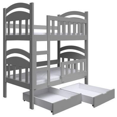 Selsey Dopio - Etagenbett, Grau, 90x200 cm
