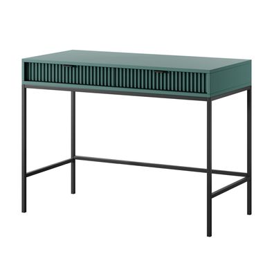 Selsey Vellore - Schminktisch mit Schublade, Grün mit schwarzem Gestell, 104 cm