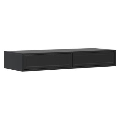 Selsey Velveto - Schminktisch mit 2 Schubladen, Schwarz, 110 cm