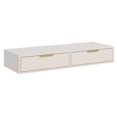 Selsey Vena - Schminktisch mit 2 Schubladen, Kaschmir, 110 cm
