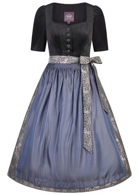Dirndl Königsberg Samt 75cm Länge schwarz