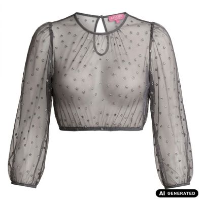 Dirndlbluse Mette grau
