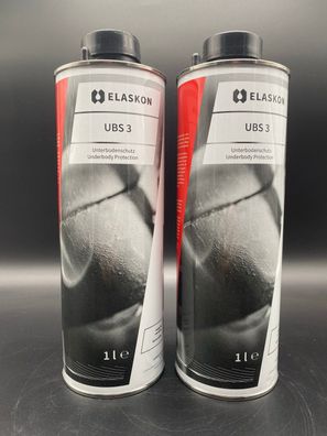 2x 1l Elaskon UBS 3 Unterbodenschutz schwarz Bitumenbasis Rostschutz Unterboden