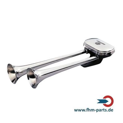 HELLA Druckluft Fanfare Highway chrom Zweiklang Nebelhorn 3PB 005 411-001
