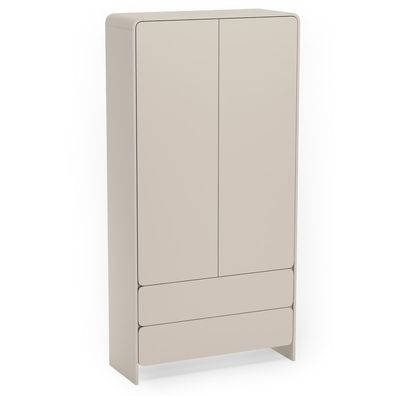 Selsey Lummo - Kleiderschrank 2-türig, Kleiderstange, Fächer & 2 Schubladen, Kaschmir