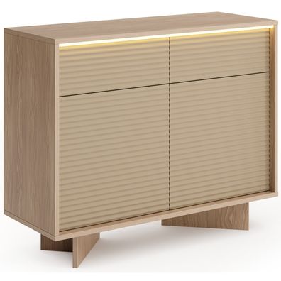Selsey Semi - Sideboard, Eichenholzoptik, 103 cm