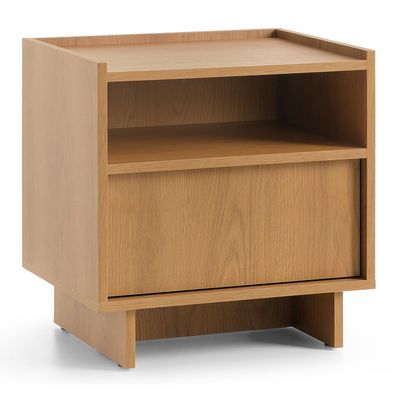 Selsey Yasumi - Nachttisch mit 1 Schublade, Eichenholzoptik, 50 cm