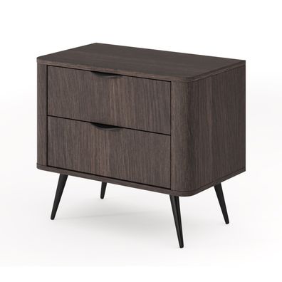 Selsey Veris - Nachttisch mit 2 Schubladen, Dunin-Eiche, 63 cm