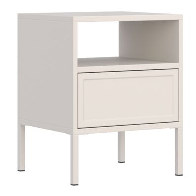 Selsey Velveto - Nachttisch mit Schublade und Nische, cachemire, 45 cm