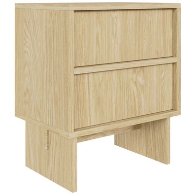 Selsey Sanva - Nachttisch 2-schubladig, geölte Eiche, 50 cm