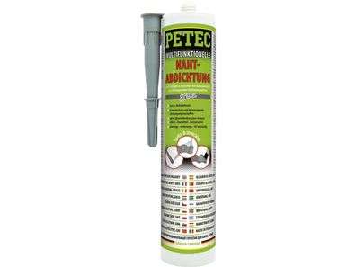 Petec Multifunktionelle Nahtabdichtung, grau spritz- & streichbar Kartusche