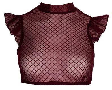 Dirndlbluse Bahar Flügelarm bordeaux