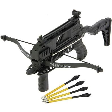 SOBEK Pistolenarmbrust 80 lbs schwarz mit Magazin