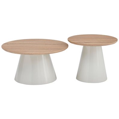 Selsey Lunnea - Couchtisch-Set , Eiche natur, 80 cm