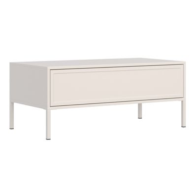 Selsey Velveto - Couchtisch mit Schublade, kaschmir, 100x50 cm