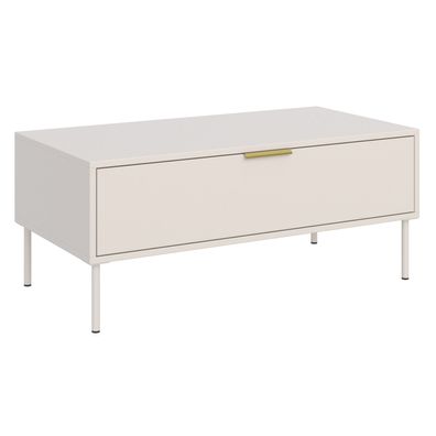 Selsey Vena - Couchtisch mit Schublade, kaschmir, 100x50 cm