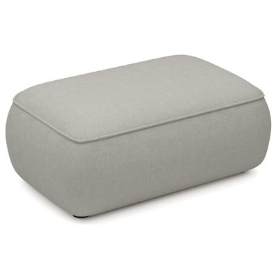 Selsey Ovo - Pouf 1-Sitzer, Grau Chenille, 100 cm