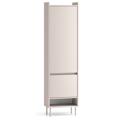Selsey Dioce - Kleiderschrank 2-türig, Stange und Regal, greige 54 cm