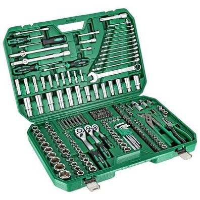 Steckschlüsselsatz und Ringmaulschlüssel 1/2” 3/8” 1/4” 237 Teile 72T Ratschen BMC