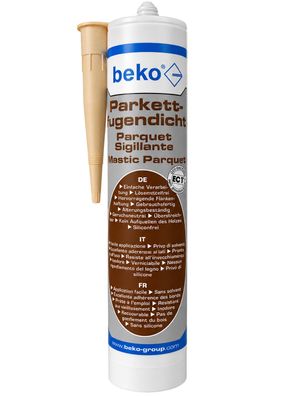 Beko Parkettfugendicht Ahorn Kiefer Parkett Laminat Dichtmasse Fuge 310ml