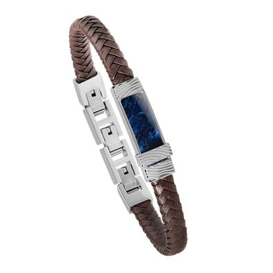Holzkern Schmuck Herren-Armband Wildrider Sodalith/Braun