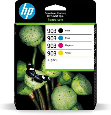 HP 903 (6ZC73AE) Multipack Original Druckerpatronen 1xBlau, 1xRot, 1xGelb, 1xSchwarz