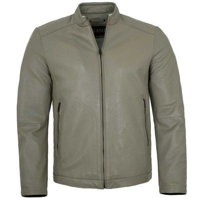 Jilani - Herren Lederjacke Lammnappa graugrün