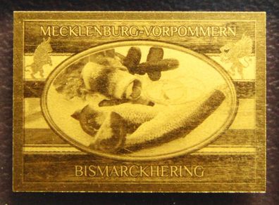 TSCHAD. 3000 Francs, Mecklenburg-Vorpommern, "Bismarckhering". Feingold 1/500 oz