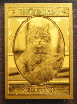 TSCHAD. 3000 Francs, Thüringen, "Wildkatze". Feingold 1/500 oz