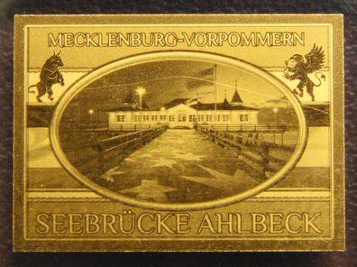TSCHAD. 3000 Francs, Mecklenburg-Vorpommern, "Seebrücke Ahlbeck". Feingold 1/500 oz