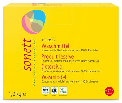 SONETT Waschmittel Pulver Konzentrat 40–95°C 1,2kg