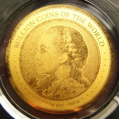 TSCHAD. 5000 Francs 2023, "Bullion Coins of the World". Feingold 1/200 oz
