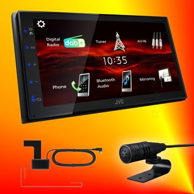 JVC KW-M180DBT DAB+ UKW Autoradio Moniceiver inkl. Antenne und Mikrofon