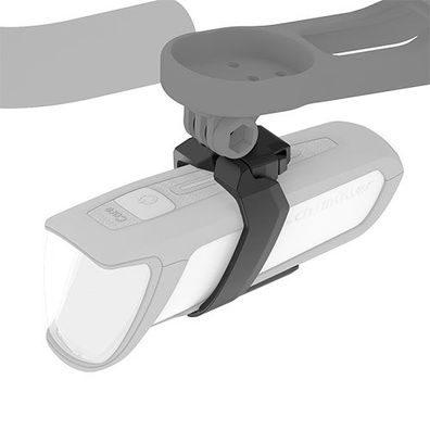 Adapter für Akkuscheinwerfer IXON Core 2 B+M, hängend an GoPro, Garmin, Wahoo,