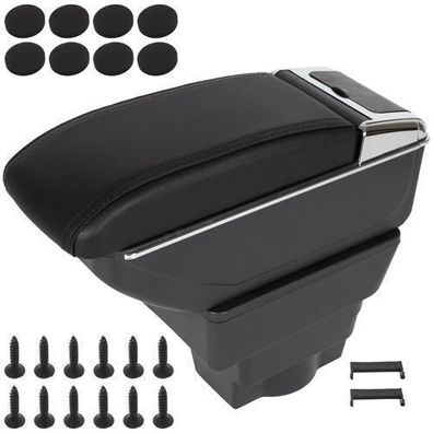 Opel Astra IV J 09-18 Armlehne mit Ablagefach Schwarzes ECO-LEDER + Montagesatz