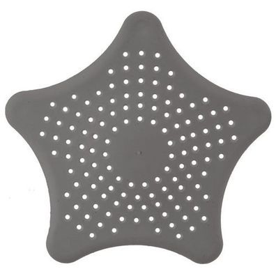 Graues Spülbeckensieb mit Saugnäpfen, 16 cm