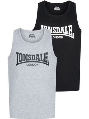 Lonsdale Averham Singlet Normale Passform Doppelpack