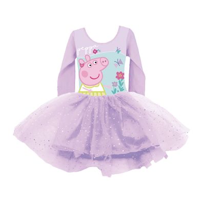 Peppa Pig Kleid für Mädchen Pink mit Glänzenden Details - Jahre: 6 Jahre