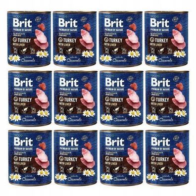 BRIT Premium BY NATURE Pute & Leber - 12 x 800 g
