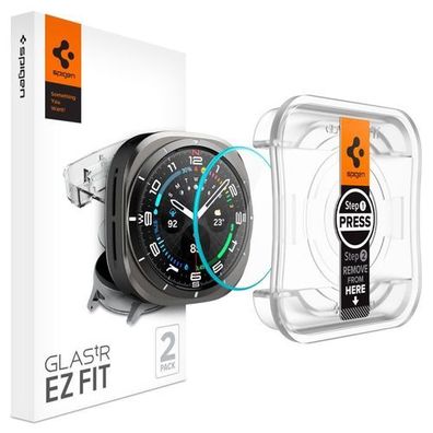 Gehärtetes Glas mit Montagerahmen für Samsung Galaxy Watch Ultra 47 mm - 2 Stück