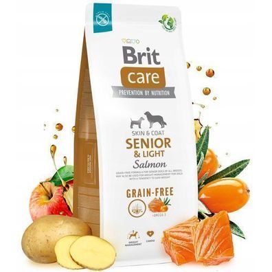 Brit Care Hundefutter getreidefrei Senior & Light Lachs 12 kg