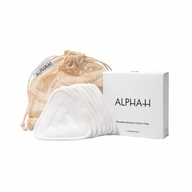Alpha-H, Wiederverwendbare Bambuspads, Reinigung, Reinigungspads, 7 Stück
