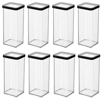 Quadratischer Leckerlibehälter 8x1,5L LOFT schwarz