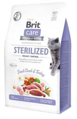 BRIT Trockenfutter für Katzen CARE Cat Getreidefrei Sterilisiert Gewicht 7 kg